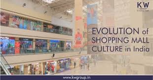 Modern shopping mall interior in India