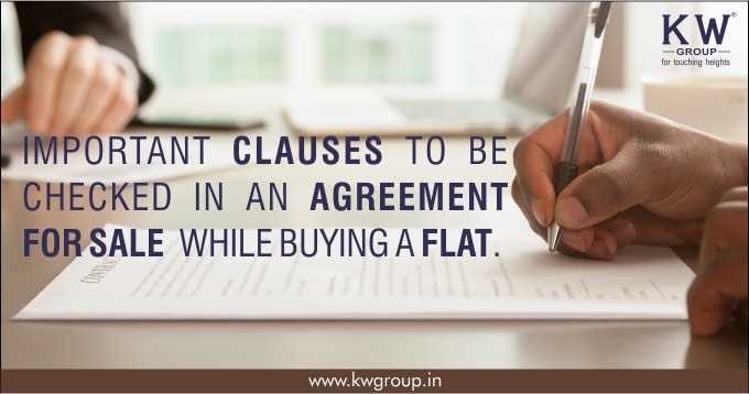 Agreement for sale document being signed while buying a flat