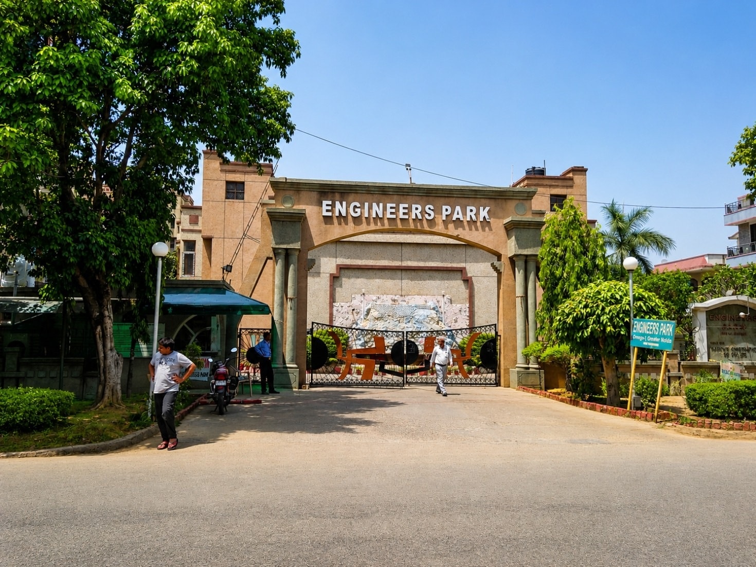 KW Engineers Park entrance gate in Omega 1, Greater Noida