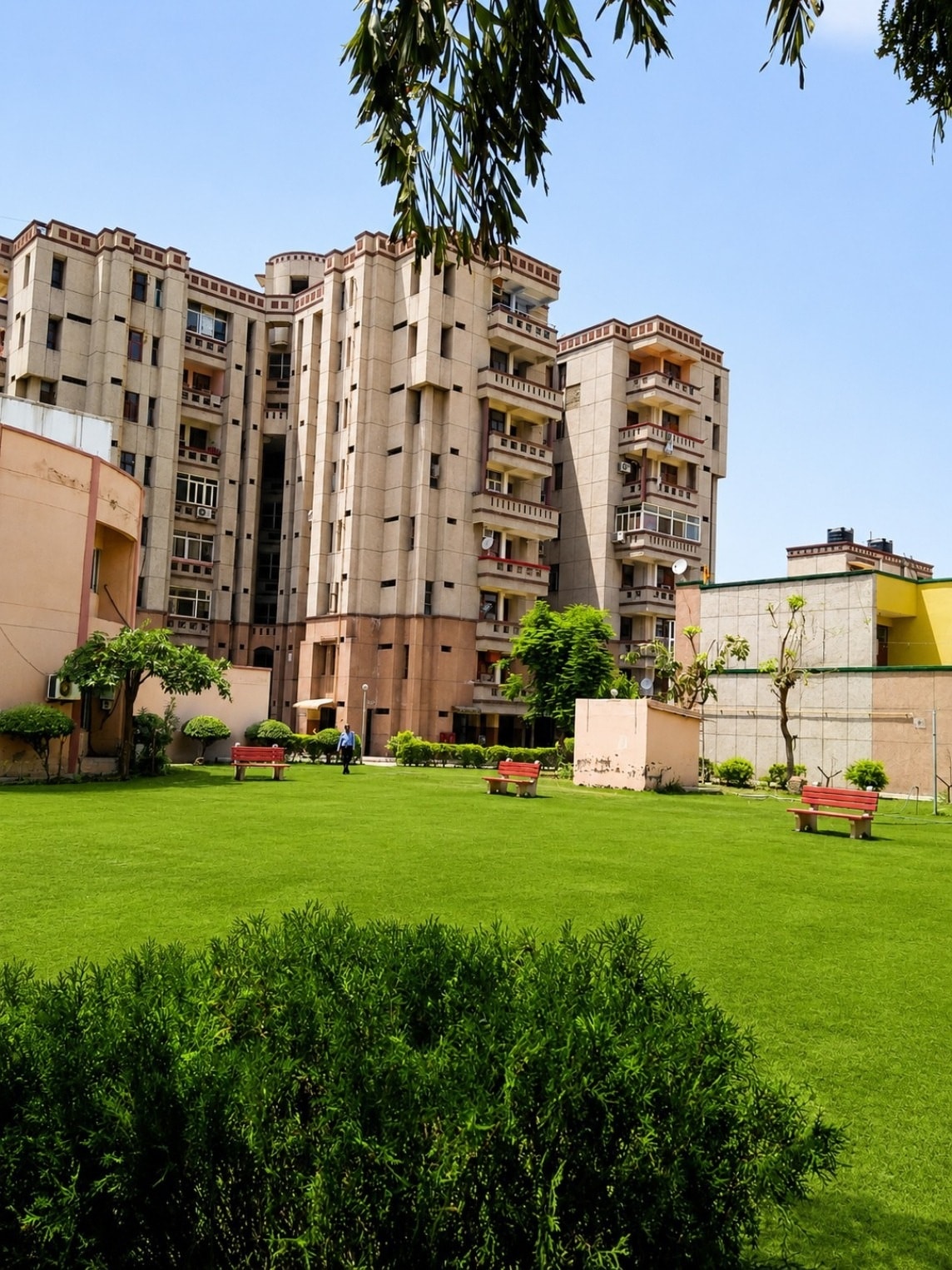 KW Engineers Park towers and green community lawn